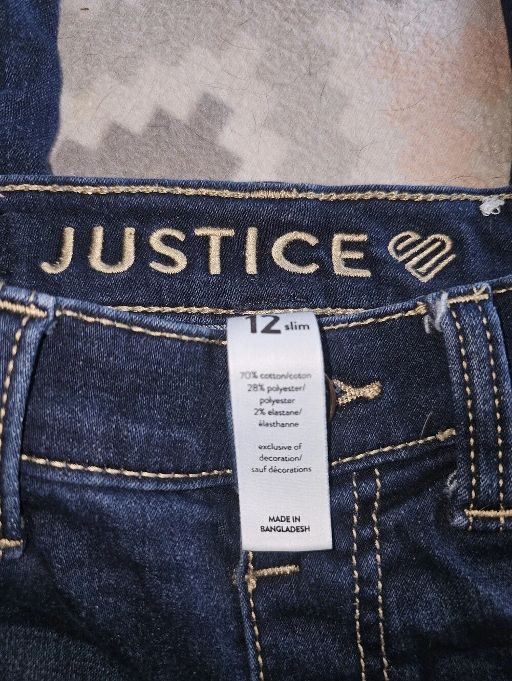 Justice Girls Dark Indigo Skinny Jeans